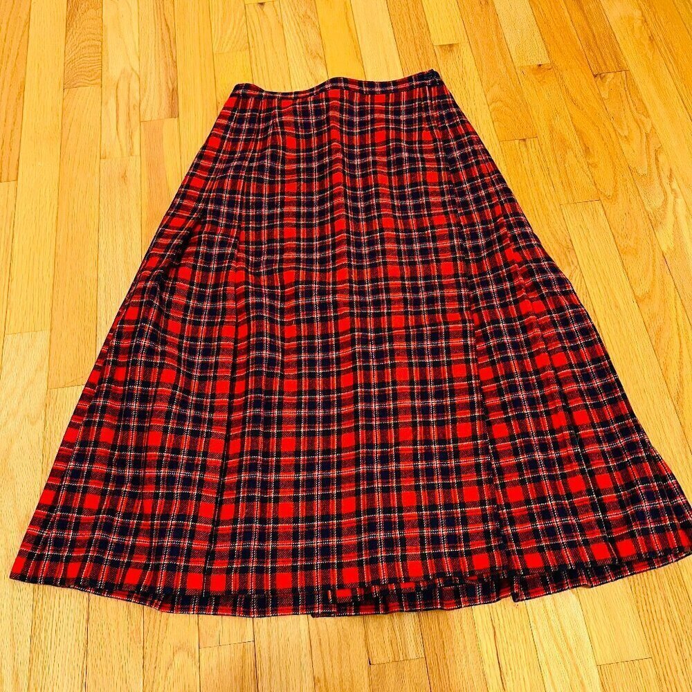 PENDLETON Skirt Wool Vintage Authentic Cunningham Tartan Plaid - Size Sma